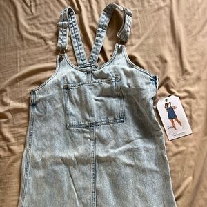 RE Generation by Celebrity Pink Denim overall mini dress